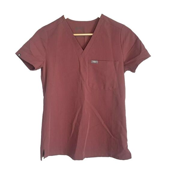 FIGS Women's Pink Catarina Scrubs Top Technical Collection Size XXS - Picture 1 of 7